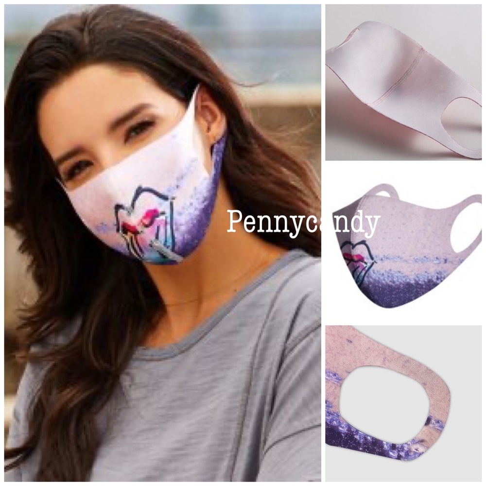 Purple lips /2 tie dye face mask